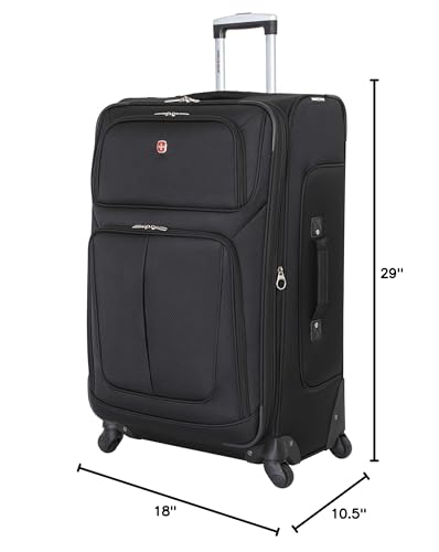 SwissGear Sion Softside Expandable Roller Luggage, Teal, 3 Piece Set (21/25/29)