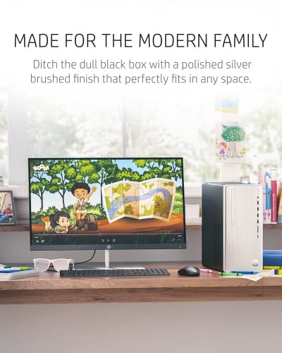 HP Pavilion Desktop PC, AMD Ryzen 7 5700G, 16 GB RAM, 512 GB SSD, Windows 11 Pro, Wi-Fi 5 & Bluetooth Connectivity, 9 USB Ports