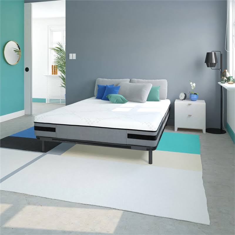 DHP Belham Living 10x22 Charcoal u0026 Gel Memory Foam 4-Layer Mattress in Queen Size