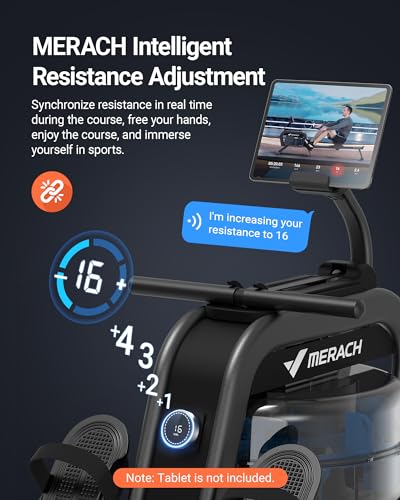 MERACH Rowing Machines for Home, Magnetic Rowing Machine with 16 Levels, Rower Machine of Quiet Resistance