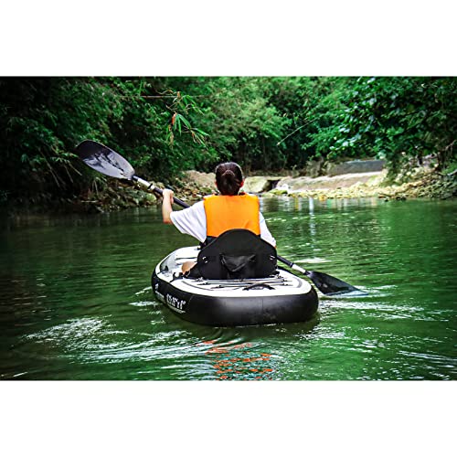 10.2'x35''x8'' Inflatable Kayak with Detachable Seat, SUP-Kayak Set Includes Hand Pump/Aluminum Oar/Backpack