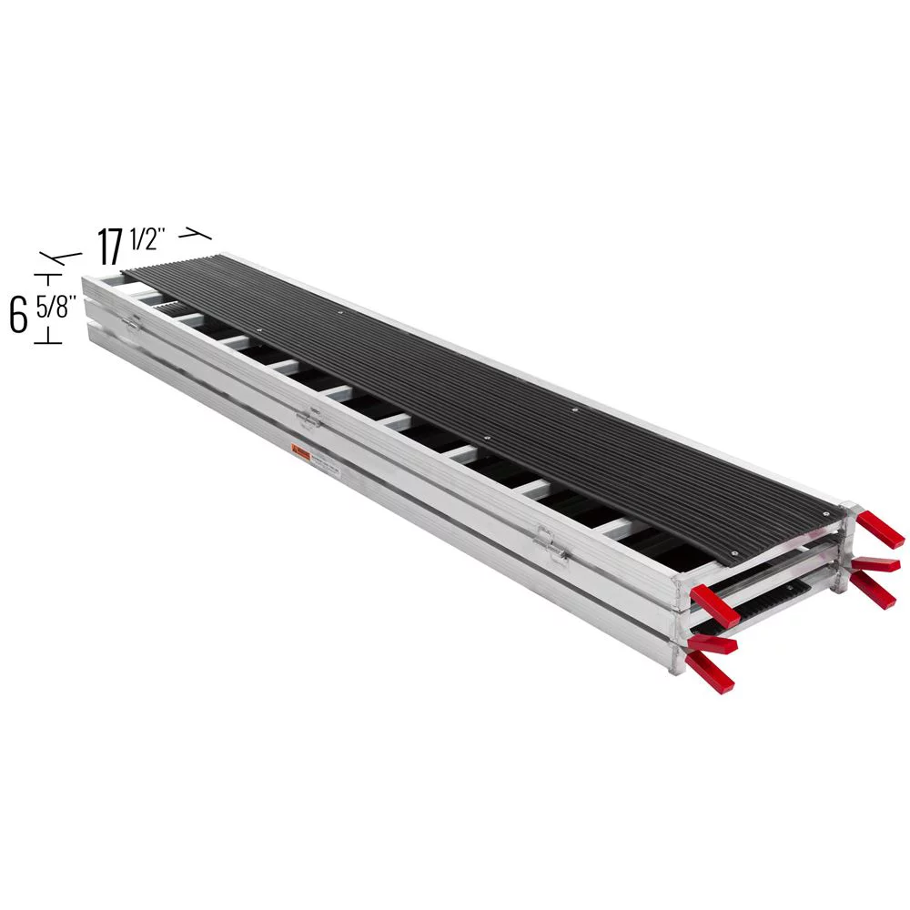 Black Ice SNO-9454-HDXW-S 7' 10" x 54" Tri-Fold Snowmobile Ramp, Stud Protectors - Curated Treasures Market