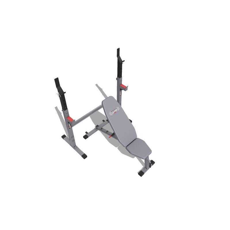 Body Champ Pro3900 Two Piece Set Olympic Weight Bench with Squat Rack - Sports Supplies Online Store
