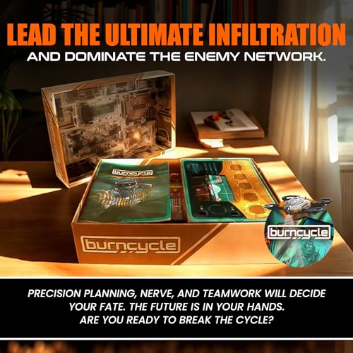 Chip Theory Games Burncycle, Strategic Cooperative Board Game, Overthrow Corporations with Your Robot Team, 1-4 Players, Ages 14 Plus