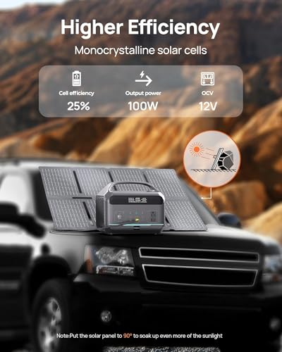 Portable Power Station, Outdoor 288Wh(90,000mAh) LiFePO4 Battery, 600W(1200W Surge) AC Outlets, 1.7H Fast Charging Solar Generator for Camping