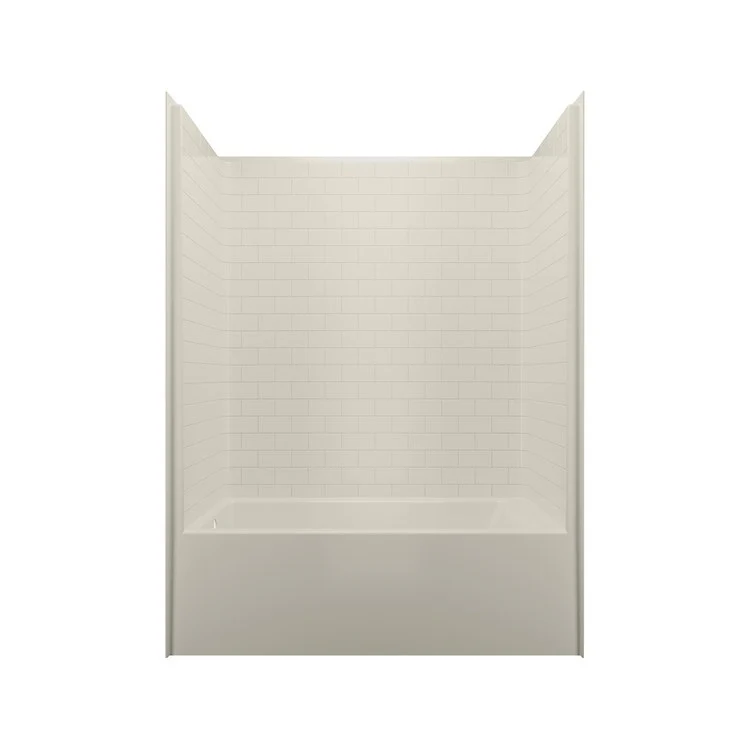 Tub and Shower Module Left Drain Almond 52 Gallons 60 x 32 x 80 Inch