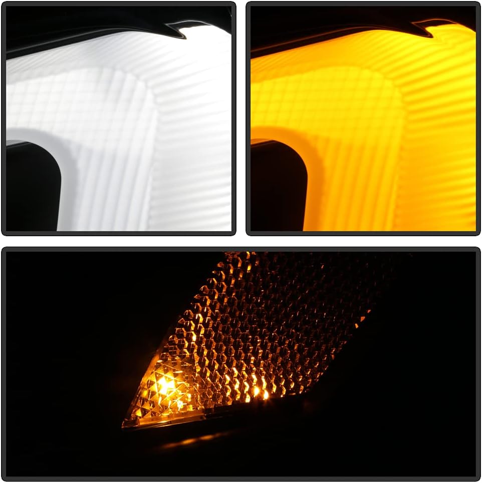ACANII - For [Halogen Model] 2015-2020 Subaru WRX Black LED Switchback Sequential Tube Projector Headlights Headlamps