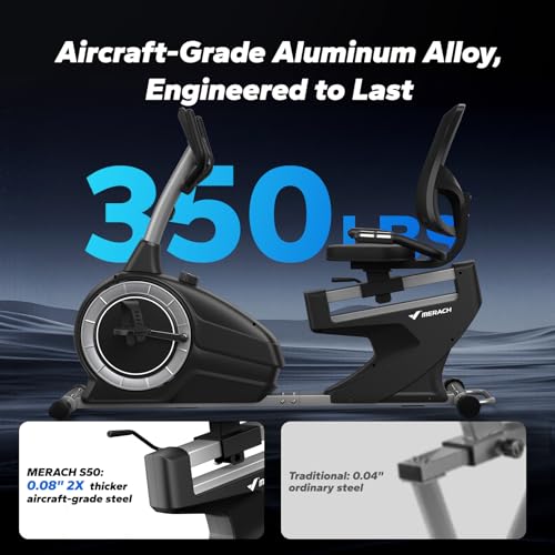 MERACH Recumbent Exercise Bikes for home, Light Commercial High-end Recumbent Bike for Seniors Adults