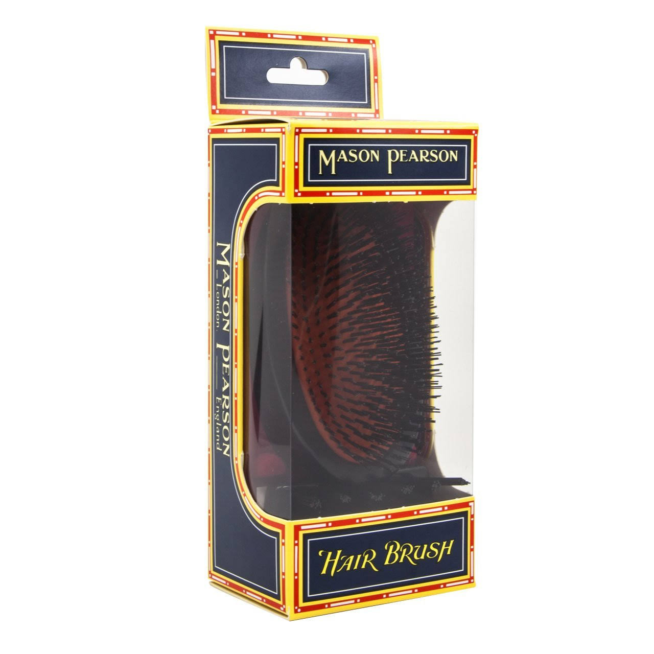 Mason Pearson - Boar Bristle - Large Extra Military Pure Bistle Large Size Hair Bush (Dark Ruby) 1pc