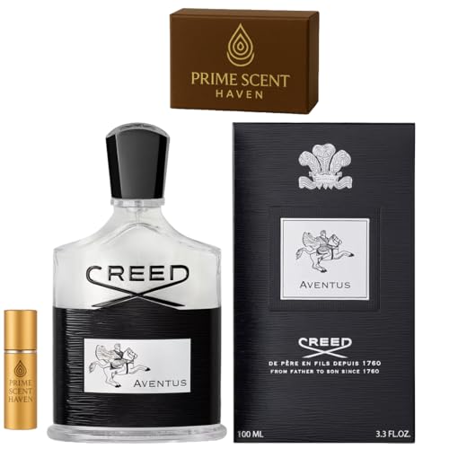 Creed- Aventus- Cologne for Men Eau de Parfum Spray 3.3 oz Bundle with Perfume Atomizer