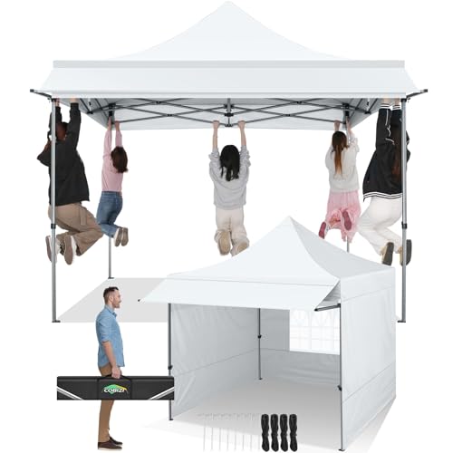 COBIZI 10x10 Pop Up Canopy Tent with Awning