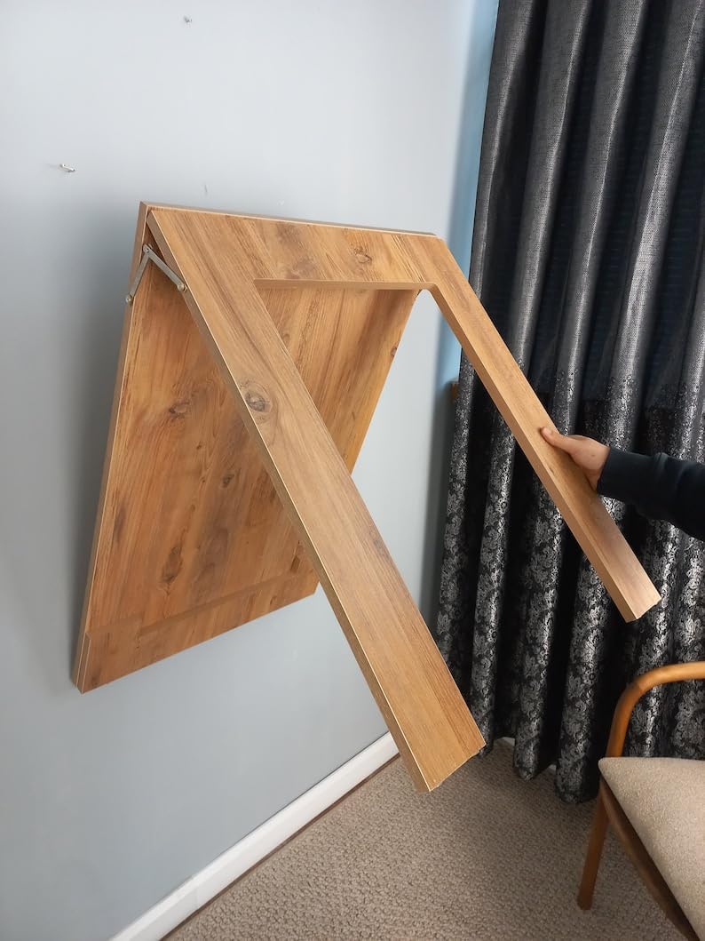 Wall Mounted Folding Table, Framed Folding Table, Foldable Kitchen Table, Space Saving Dining Table, Murphy Desk, Customizable Table