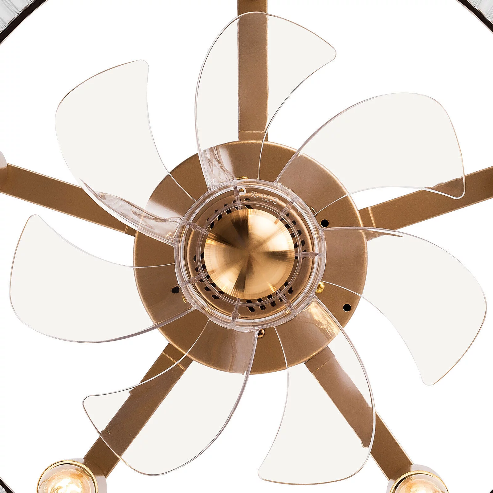 SHZICMY 18inch Farmhouse Ceiling Fan Light Gold With Remote Control For Kitchen Island