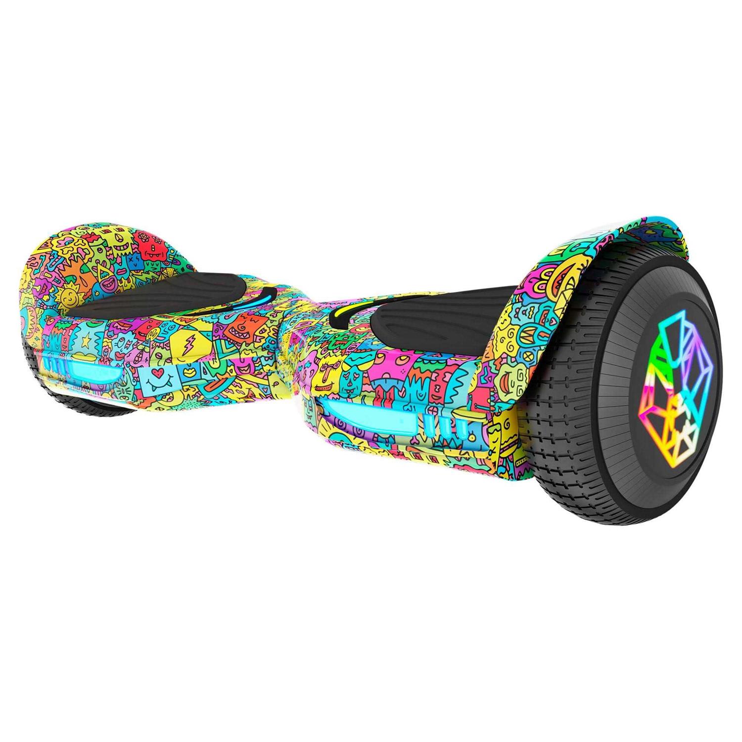 Swagtron Black SwagBOARD EVO Freestyle Hoverboard Bluetooth Speaker Light-Up Wheels - Sports Supplies Online Store