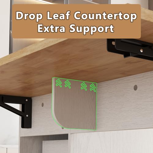 Rolling Mobile Kitchen Island Cart Bar with Drawer and Desktop Drop Leaf Countertop, Island Table Storage with 5 Wheels