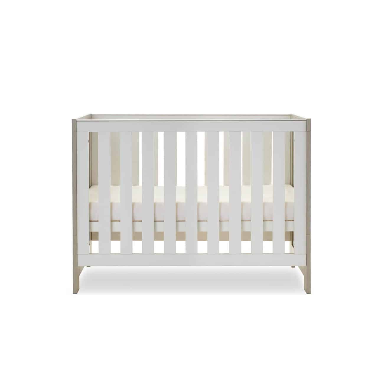 Obaby Nika 4 in 1 Cot Bed – Grey Wash/White