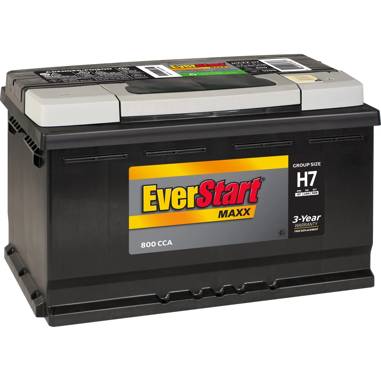 EverStart Maxx Lead Acid Automotive Battery, Group Size H7 / LN4 / 94R 12 Volt, 800 CCA - Radiant Selections
