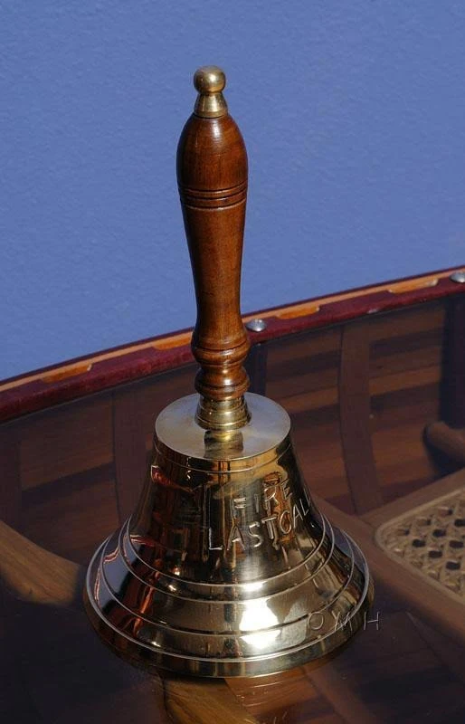 Old Modern Handicrafts 6 in. Fire Last Call Hand Bell