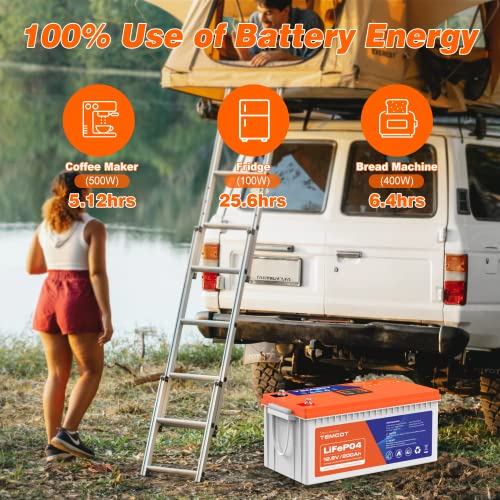 12V 300AH Low Temp Cutoff LiFePO4 Lithium Battery with Touchable Smart Display & APP Monitoring, Built-in 200A BMS,2560W Load Power, 5000+ Cycles