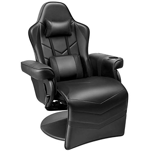 Homall Gaming Recliner Chair Racing Style PU Leather Gaming Chair Ergonomic Adjusted Reclining Office Desk Chair Home Theater Single Sofa Chair with