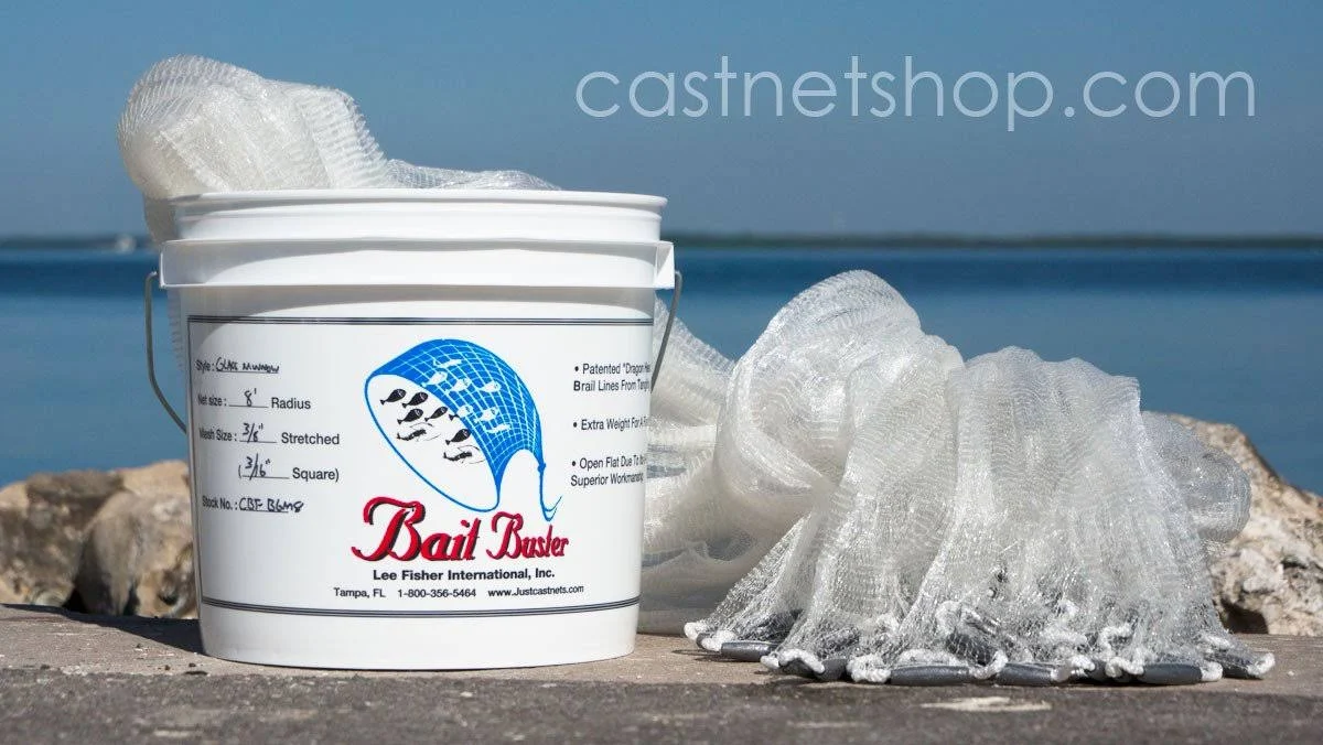 Bait Buster Glass Minnow Cast Nets (3/16x22 Sq. Mesh ) BGM9