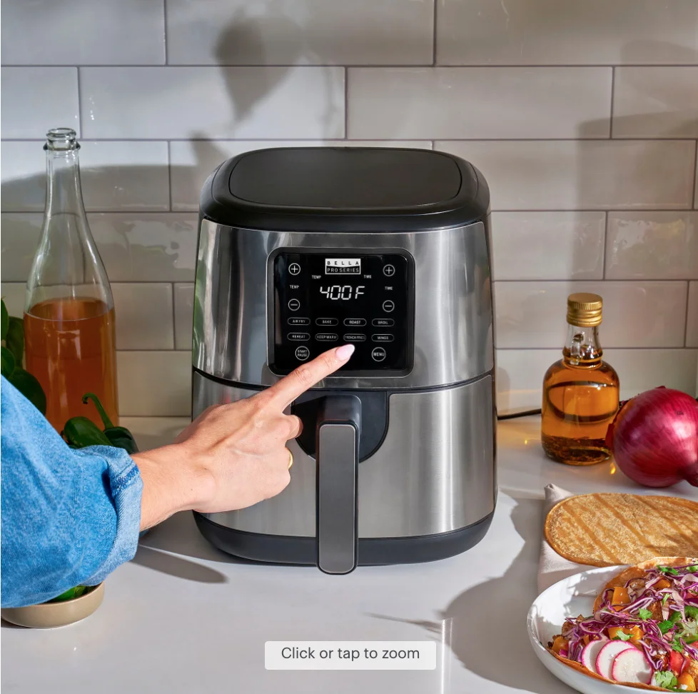 Bella Pro Series - 4.2-qt. Digital Air Fryer with Stainless Steel Finish - Stainless Steel