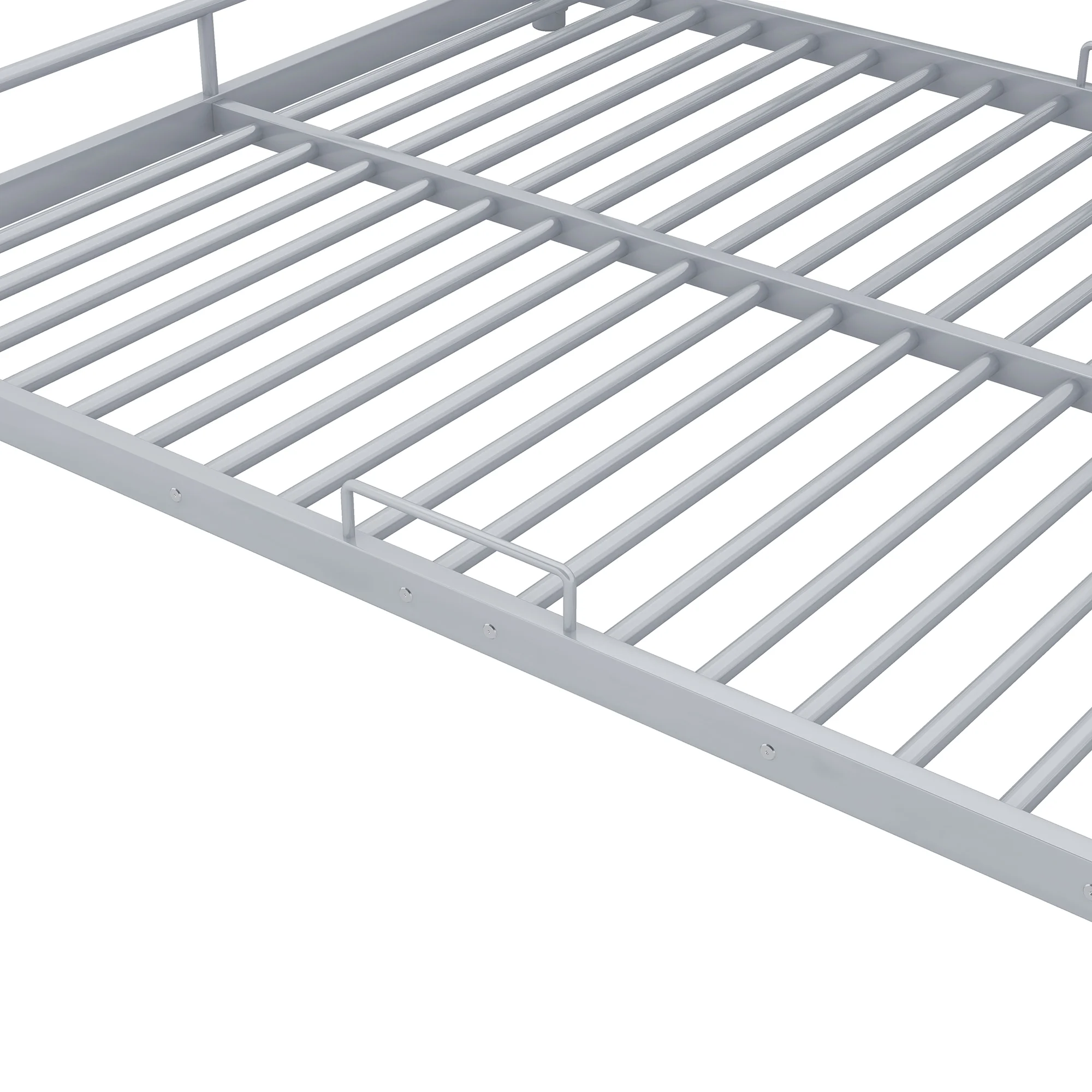 Nestfair Silver Full Size Metal Triple Bunk Bed