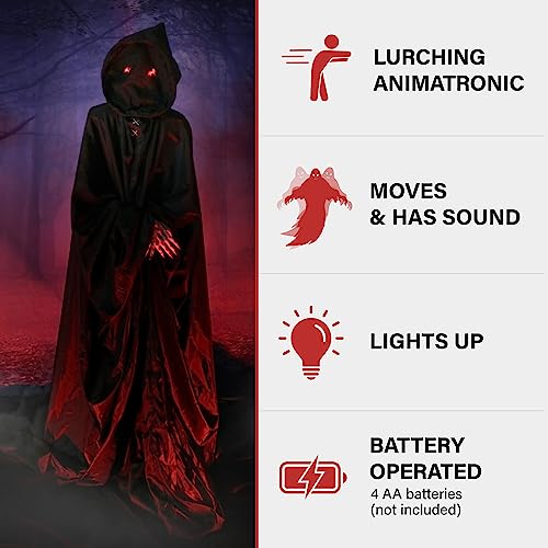 Haunted Hill Farm 5.9 ft. Animatronic Lurching Woman by Tekky, Halloween Animatronic, Scary Indoor House Prop & Decoration