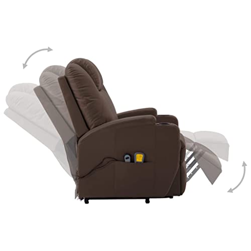 vidaXL Electric Power Lift Massage Chair with Manual Recline, 6-Point Vibration Massage