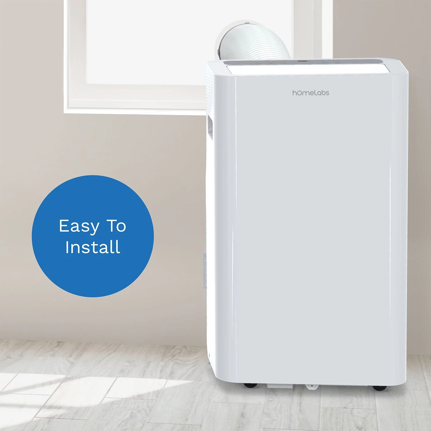 hOmelabs Portable Air Conditioner 12000 BTU - Cools Rooms up to 450 Sq. Ft. - Quiet AC Unit with Wheels