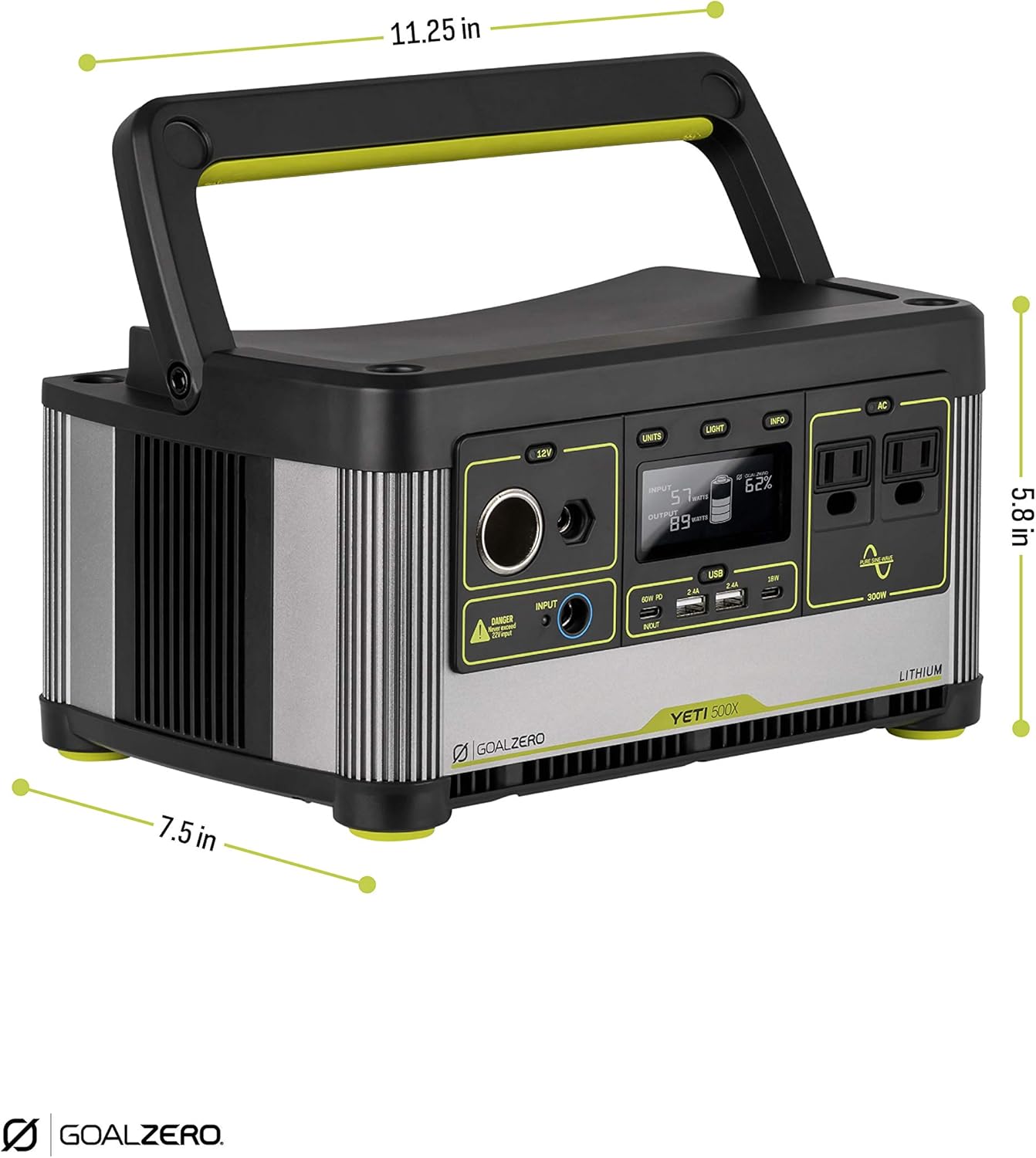 Goal Zero Yeti 500X Portable Power Station, 505Wh Portable Lithium Battery Emergency Power Station, Outdoor Solar Generator