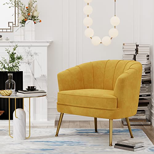 Andeworld Velvet Accent Chair, Upholstered Modern Single Sofa Side Chair