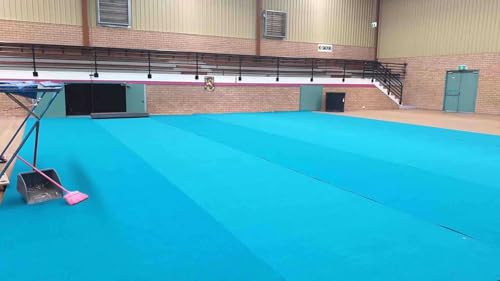 Premium Indoor Gymnastics Track Exercise Mat with Grippy Gym Carpet Top - Sturdy Foam Wrestling Mat for MMA, Cheerleading, and Fitness