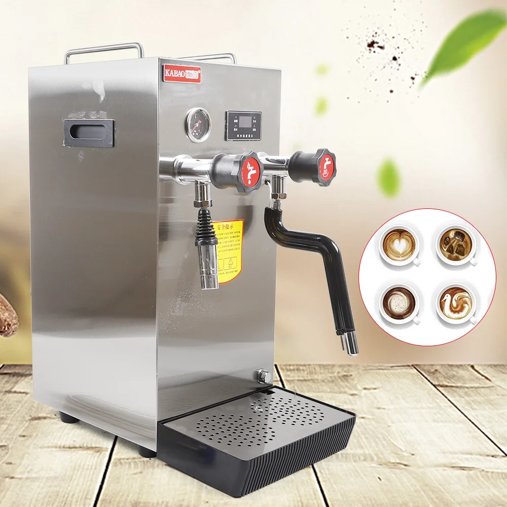 Miumaeov Commercial Milk Frother Electric Multi-Purpose Full-Automatic Boiling Water Frothing Machine with Lcd Display for Coffee Shop Dessert Shop