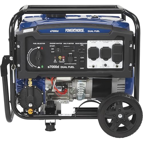 Powerhorse Portable Dual Fuel Generator with Electric Start, 9500 Watts
