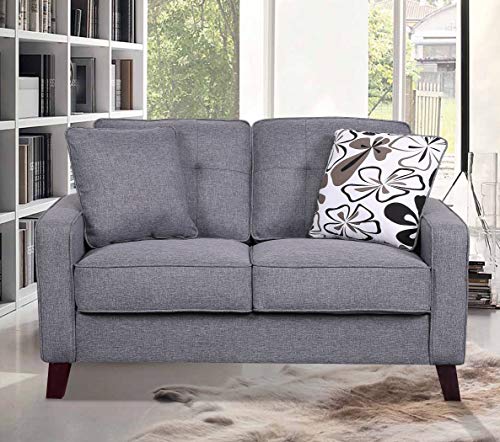 US Pride Furniture S L Love Seats, Light Gray