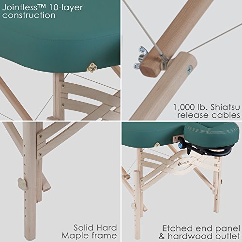EARTHLITE Premium Portable Massage Table Package SPIRIT - Spa-Level Comfort, Deluxe Cushioning incl. Flex-Rest Face Cradle & Strata Face Pillow