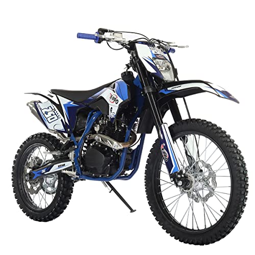 X-PRO 250cc Dirt Bike with LED Light Zongshen Engine Pit Bike Gas Dirt Bikes Adult Pitbike, Big 21"/18" Wheels!