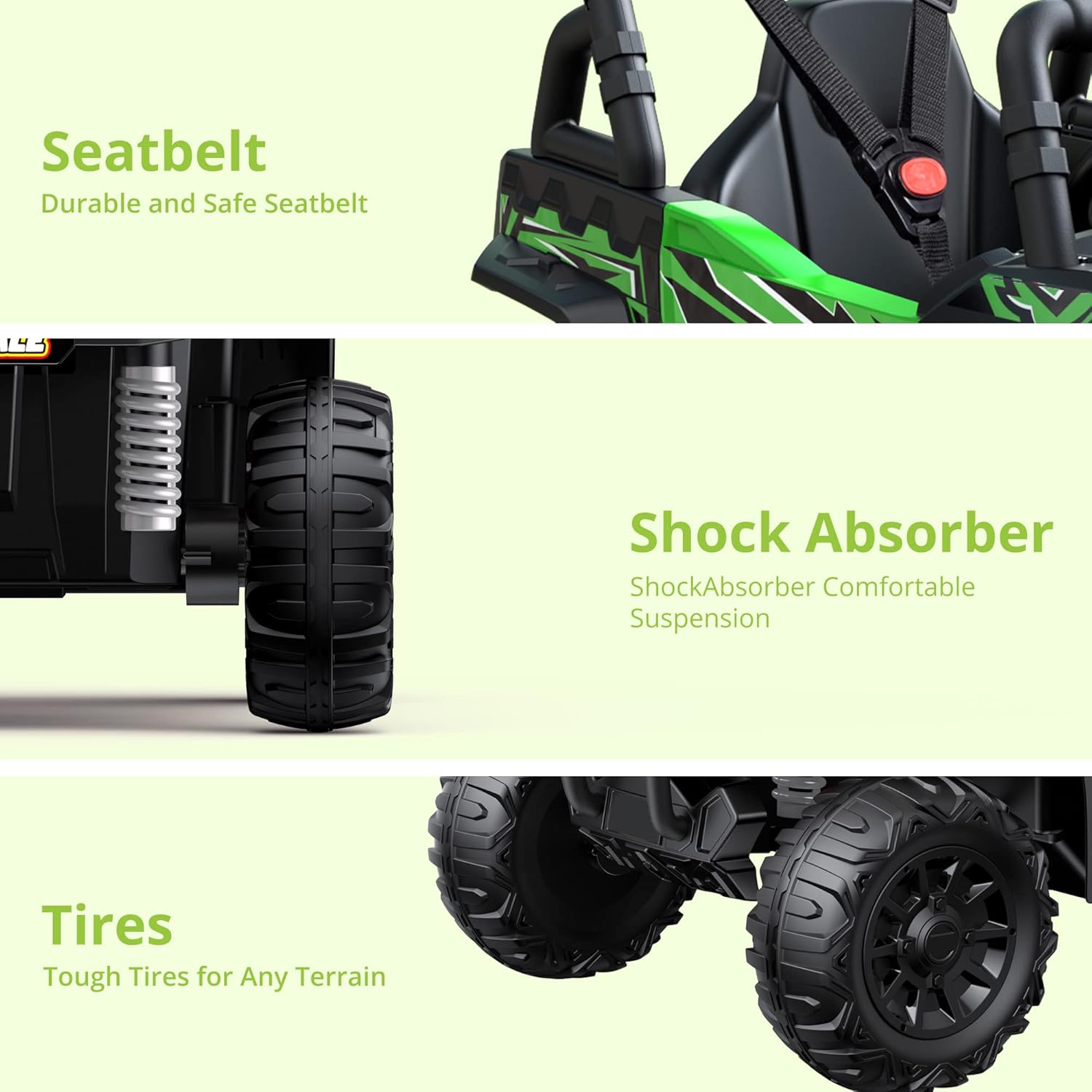 Ride On Car for Kids - 24V UTV Battery Powered Ride On Toys with Remote Control 4WD Kids Electric Car, 4.2Mph High Speed