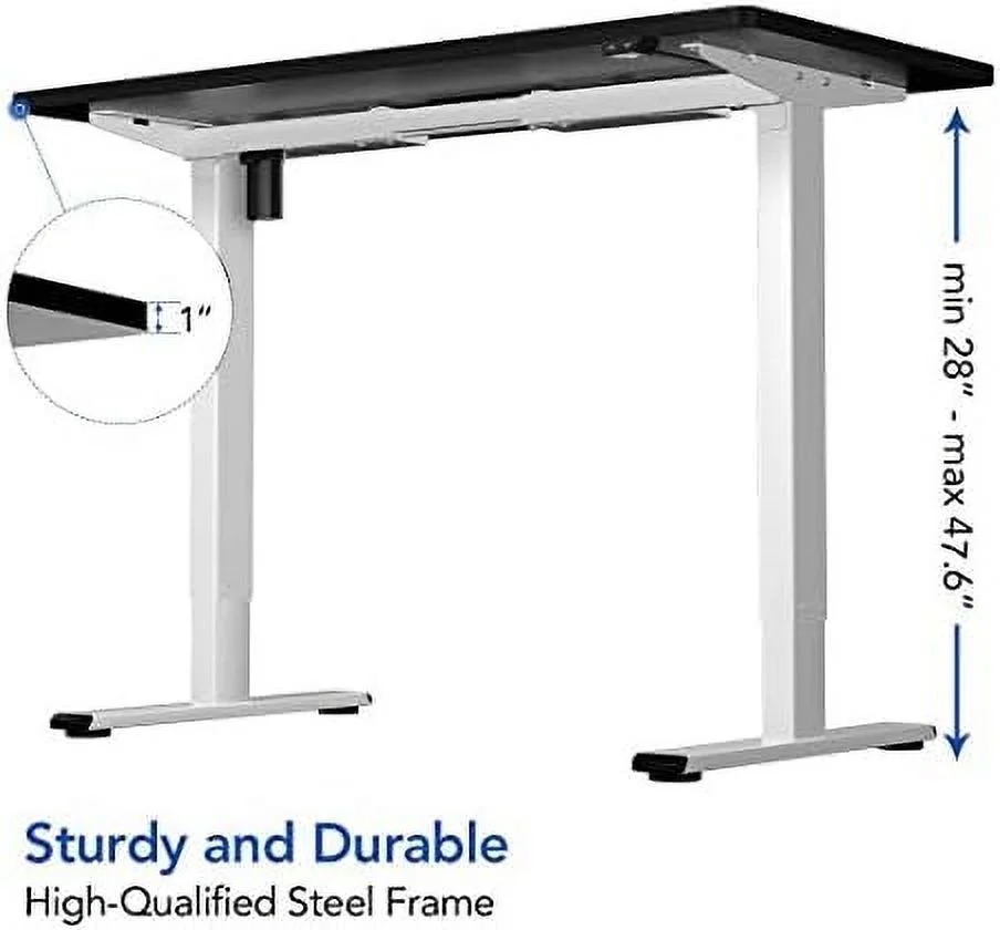 HJZBNONE Adjustable Height Desk 40 x 24 Inches Small Standing Desk for Small Space Electric Sit Stand Home Office Table Computer Workstation (Black