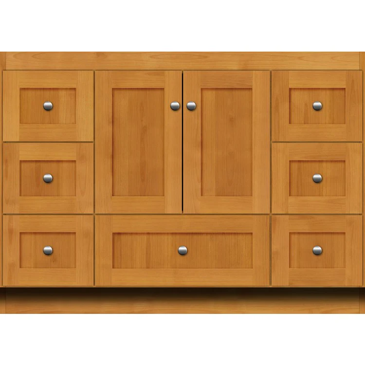Simplicity Shaker 48"W x 21"D x 34.5"H Single Bathroom Vanity Cabinet Only with Side Drawers