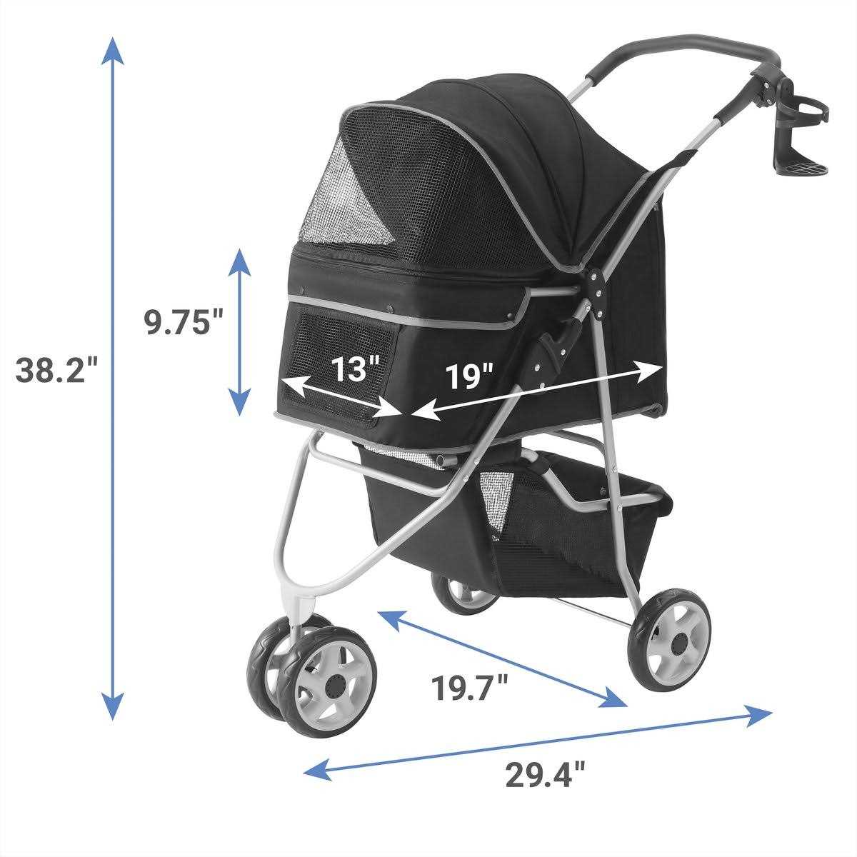Frisco Dog &amp; Cat Collapsible Stroller - Pet Supplies online store