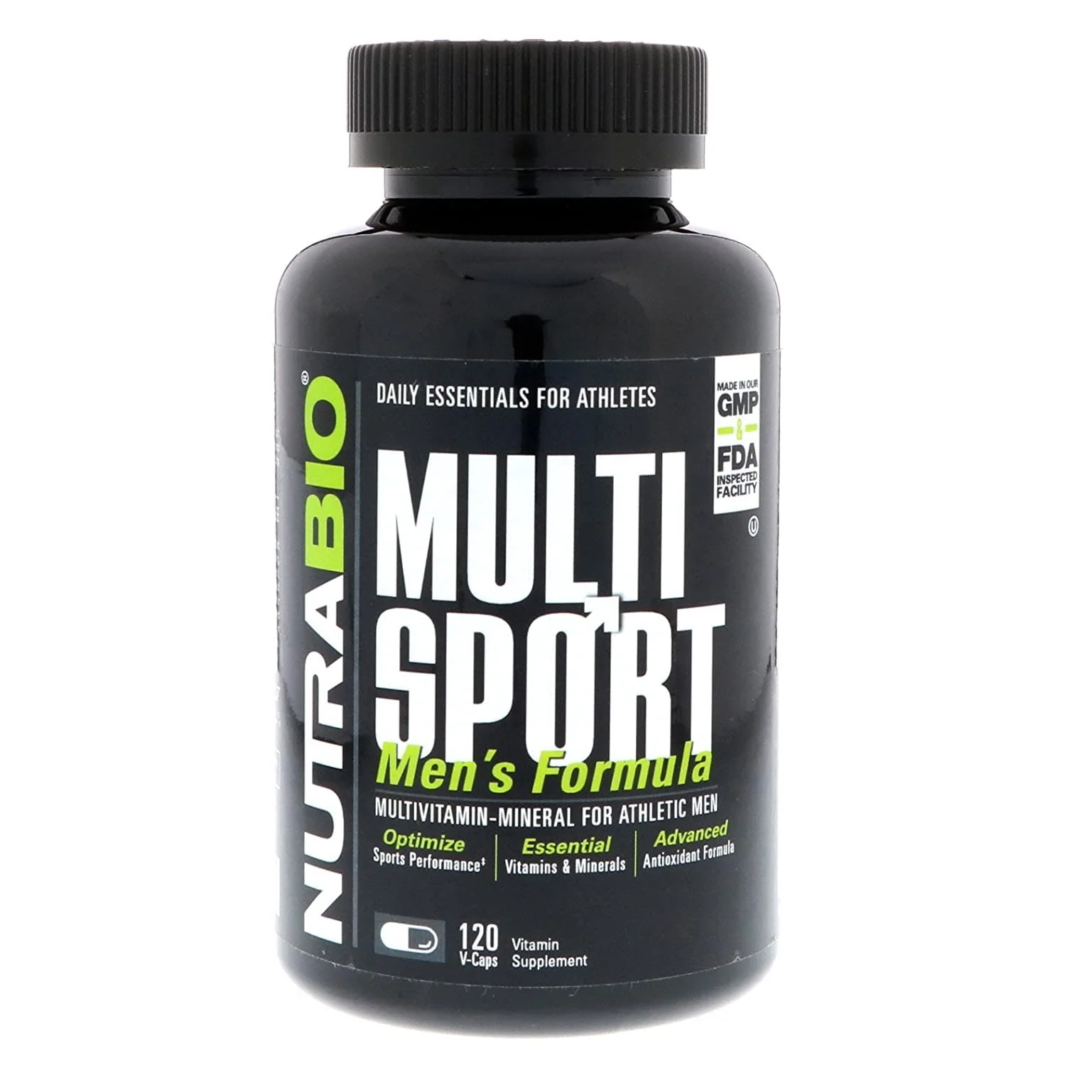 NutraBio Multisport for Men - Mens MultiVitamin - 33 Vitamins, Minerals, Micronutrients - Rich in Antioxidants - Supports Peak Athletic Performance