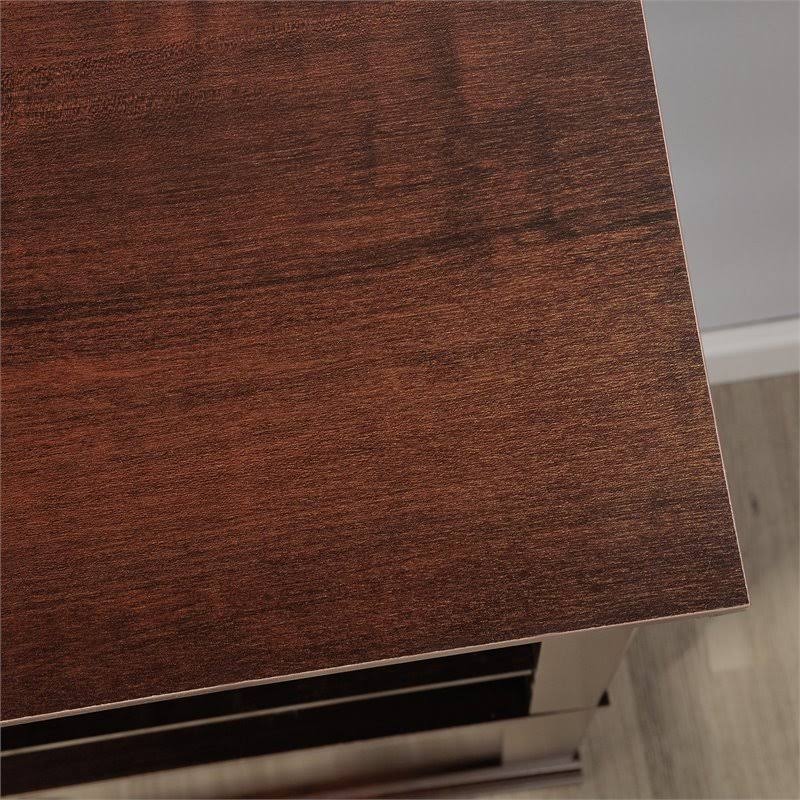 Sauder 5-Shelf Bookcase with Doors in Select Cherry