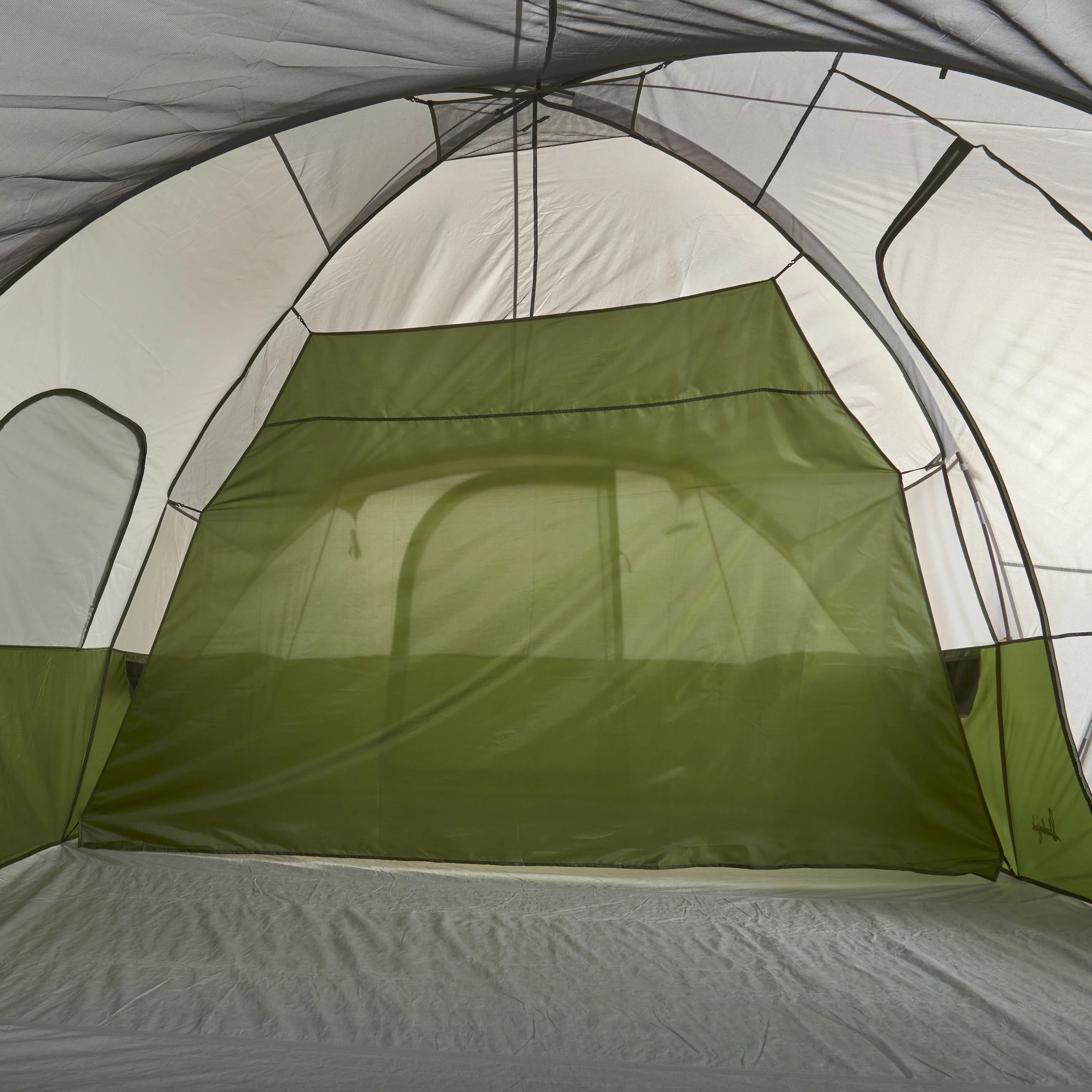 Slumberjack Riverbend 10-Person, 3-Room, Hybrid Dome Tent, Off-White / Green, with Full Fly, Weight 26 Lbs. 6 oz.
