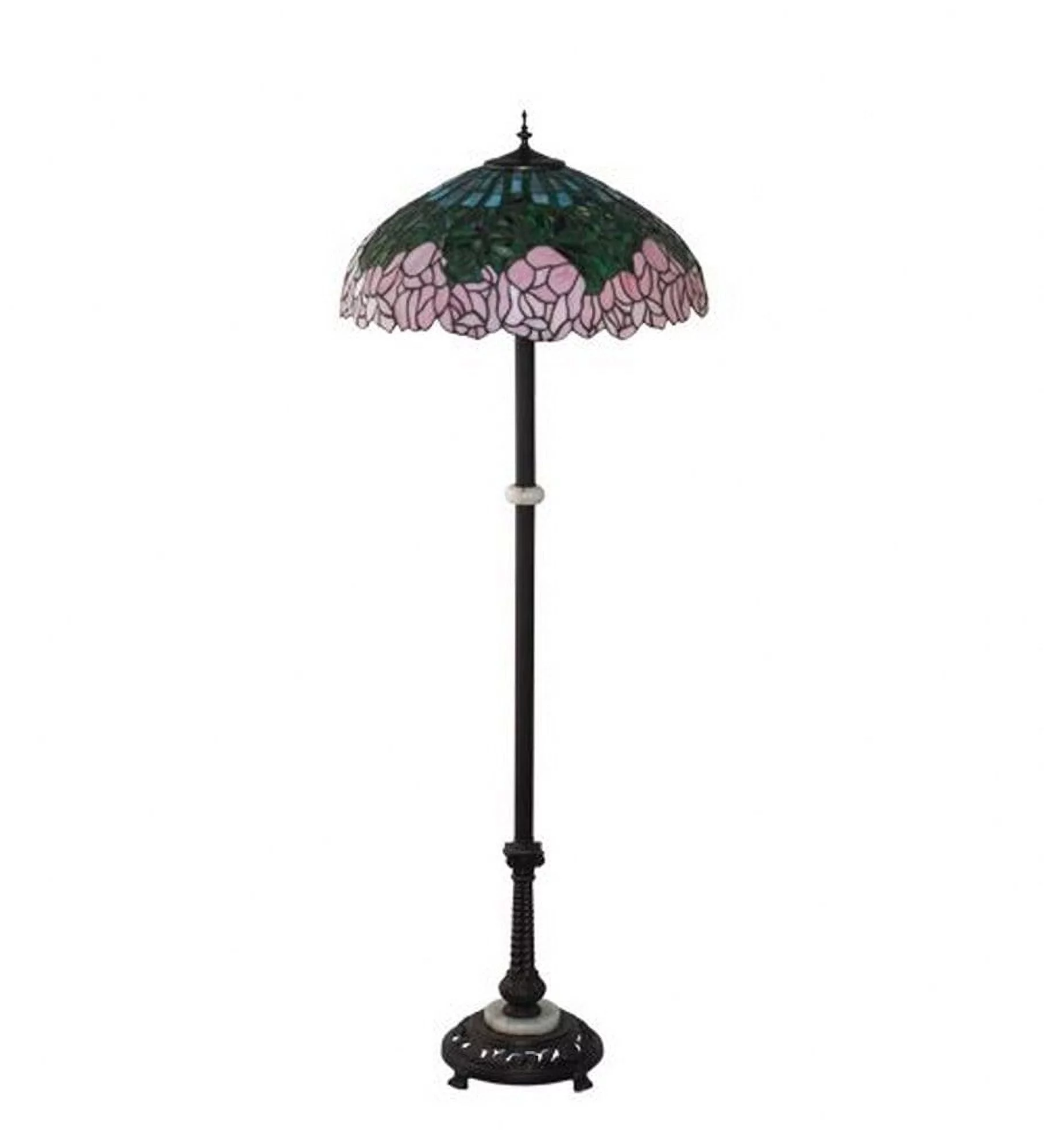 37706 Meyda 62" High Tiffany Cabbage Rose Floor Lamp