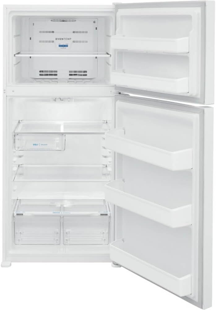 Frigidaire FFTR1835VW 30" Top Freezer Refrigerator with 18.3 cu. ft. Capacity LED Lighting Frost Free Defrost ADA Compliant in White