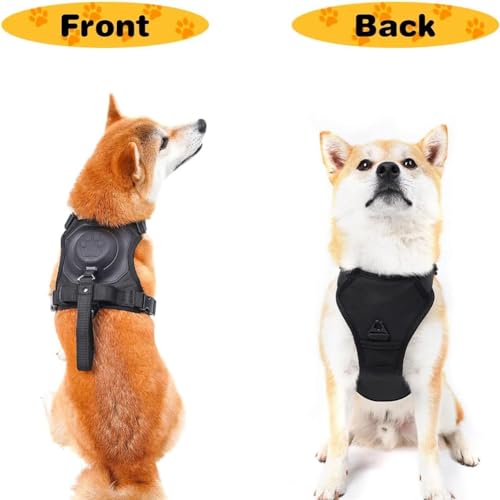 Poochbark 3 in 1 Dog Harness with Built-in Leash, Dog Harness with Retractable Leash, Adjustable Soft Padded Dog Vest, Auto-Lock & No-Pull Control