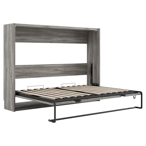 Ball & Cast Queen Size Murphy Bed Hideaway Wall Chest with Top Shelves & USB,Storage Cabinet Bed Frame w/Slat Support