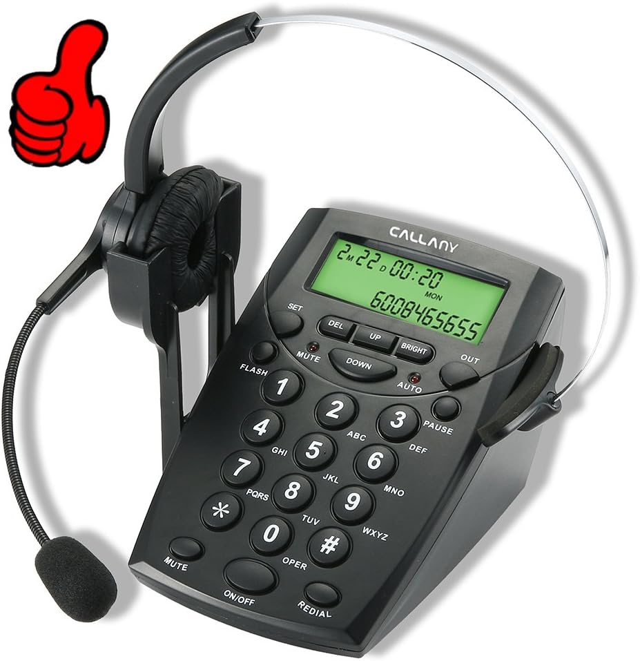 CALLANY Call Center Telephone with Noise Cancellation Headset (HT500)